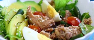 Салат с тунцом и авокадо рецепт