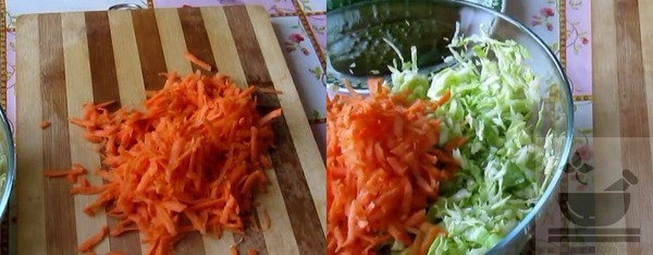Подготавливаем морковь для салата