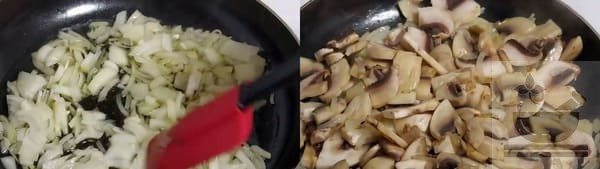 Обжариваем грибы с луком