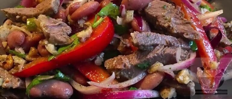 Салат Тбилиси рецепт с говядиной и фасолью